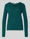Tom Tailor Regular Fit Pullover aus Baumwoll-Viskose-Mix Dunkelgruen