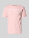 Tom Tailor T-shirt o kroju regular fit z czystej bawełny Mocnoróżowy