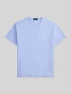 Polo Ralph Lauren Relaxed Fit T-Shirt aus reiner Baumwolle mit Logo-Stitching Hellblau