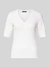 Weekend Max Mara Regular Fit T-Shirt aus Leinen-Mix Modell 'OPZIONE' Weiss