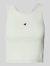 Champion Fitted Fit Crop Top mit Label-Stitching Schilf