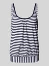Venice Beach Tankinitop met plooien, model 'Summer' Donkerblauw