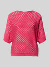 ZABAIONE Strickshirt mit U-Boot-Ausschnitt Modell 'Ho44liday' Pink