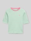 Tom Tailor Denim Shaped Fit T-Shirt aus reiner Baumwolle Hellgruen
