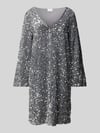 VILA Minikleid mit Paillettenbesatz Modell 'FAITH' Silber