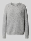 Fynch-Hatton Strickpullover mit gerippten Abschlüssen Hellgrau Melange