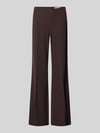 Rinascimento flared fit broek met bandplooien Donkerbruin