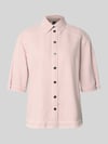 Marc Cain Jeansbluse mit Fransensaum und 1/2-Arm Rosa