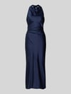 Hey Kyla Knielanges Cocktailkleid aus Satin Marine