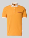 Napapijri Slim fit poloshirt met labelprint Oranje
