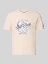 JACK & JONES t-shirt z okrągłym dekoltem model 'HONOLULU' Beżowy