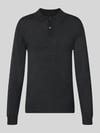 Christian Berg Men Regular Fit Poloshirt aus Woll-Mix Anthrazit Melange