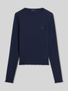 Tommy Jeans slim fit shirt met lange mouwen van katoenmix Donkerblauw