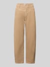 CAMBIO tapered fit corduroy broek van katoenmix model 'ELIN' Beige