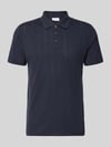 Lindbergh Regular Fit Poloshirt mit kurzer Knopfleiste Marine