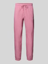 Sergio Tacchini Straight Fit Stoffhose mit Logo-Stitching Modell 'Nayla' Hellrosa