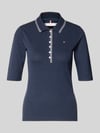 Tommy Hilfiger slim fit poloshirt van lyocellmix Marineblauw