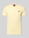 Superdry Regular Fit T-Shirt mit Logo-Stitching Hellgelb