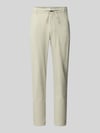 Selected Spodnie w kroju slim fit z mieszanki bawełny i lnu model 'BRODY' Jasnozielony