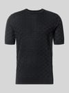 Antony Morato Strickshirt mit Struktur-Muster Black