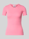 JJXX T-Shirt mit geripptem Rundhalsausschnitt Modell 'FRANKIE' Pink