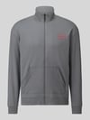 HUGO Regular Fit Sweatjacke aus Baumwoll-Mix Modell 'Laze Zip Jacket' Mittelgrau