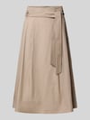 Christian Berg Woman regular fit midirok in plissélook Beige