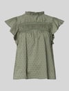 VERO MODA Regular Fit Blusentop aus reiner Baumwolle Modell 'TRINE' Schilf