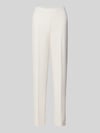 Vera Mont Broek met persplooien Offwhite