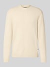 JACK & JONES Premium Strickpullover mit Polokragen Modell 'MAVERICK' Offwhite