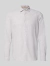 FIL NOIR Regular Fit Business-Hemd aus Leinen-Baumwoll-Mix Modell 'ROMA' Khaki