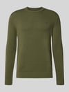 Tommy Jeans Regular fit gebreide pullover van zuiver katoen Olijfgroen