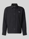 PEGADOR Regular Fit Freizeithemd mit Kentkragen und Label-Stitching Black