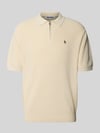 REVIEW boxy fit poloshirt met gestikt logo Ecru