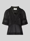 Neo Noir Blusenshirt mit Häkelspitze Modell 'Evienne' Black