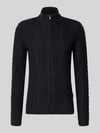 Blend Gebreide pullover met ritssluiting, model 'BASIM' Zwart