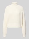 NOISY MAY® Turtleneck-Pullov aus Baumwoll-Mix Modell 'DARA' Offwhite