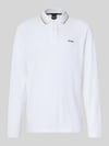 BOSS Green Regular Fit Poloshirt aus reiner Baumwolle Modell 'Plisy' Weiss