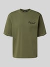 Dsquared2 Ready to Wear T-shirt o kroju relaxed fit z czystej bawełny z haftowanym logo Khaki