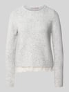 Christian Berg Woman Selection Regular fit pullover met mohairgehalte Beige gemêleerd