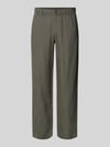 JACK & JONES Spodnie lniane z elastycznym pasem model 'KARL LAWRENCE' Oliwkowy