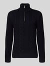 Superdry Loose Fit Troyer mit gerippten Abschlüssen Dunkelblau