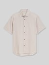 Tom Tailor Denim Relaxed Fit Freizeithemd aus Leinen-Baumwoll-Mix Beige Melange