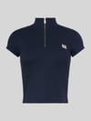 Calvin Klein Jeans Slim Fit cropped T-Shirt aus Baumwoll-Mix Marine