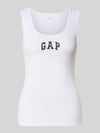 GAP slim fit top met logoprint Wit