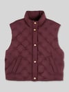 Tommy Hilfiger Kamizelka pikowana z graficzną podszewką Ciemnoczerwony