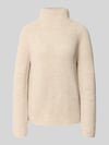 DRYKORN Gebreide pullover met opstaande kraag model 'ARWEN' Beige gemêleerd