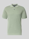 Christian Berg Men Slim fit poloshirt met structuurpatroon Olijfgroen