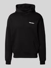 REVIEW Hoodie mit Label-Print Black