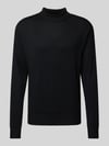 Scotch & Soda Sweter z dzianiny krój regular fit z dodatkiem wełny model „CORE” Czarny